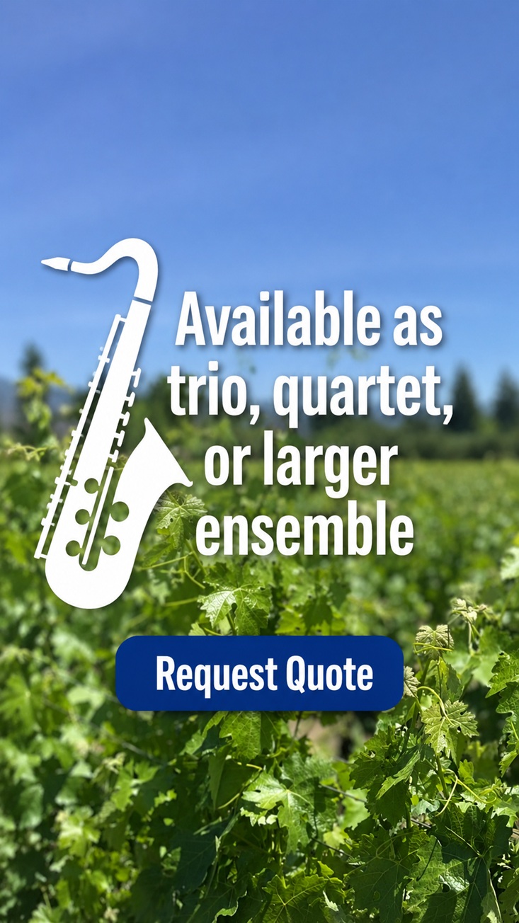 Available as trio, quartet, or larger ensemble