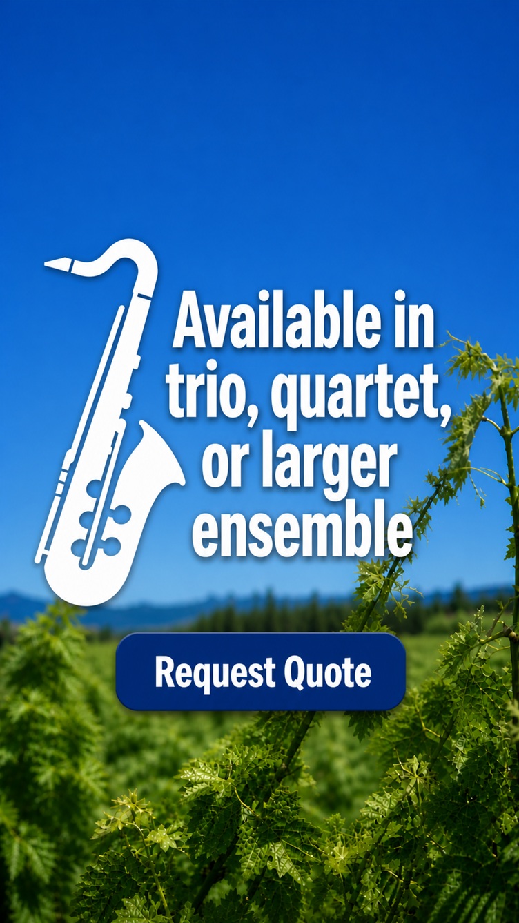 Available in trio, quartet, or larger ensemble